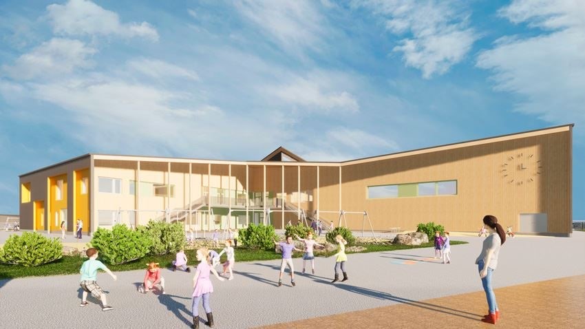 Etelä-Nummelan koulukeskuksen hvainnekuva