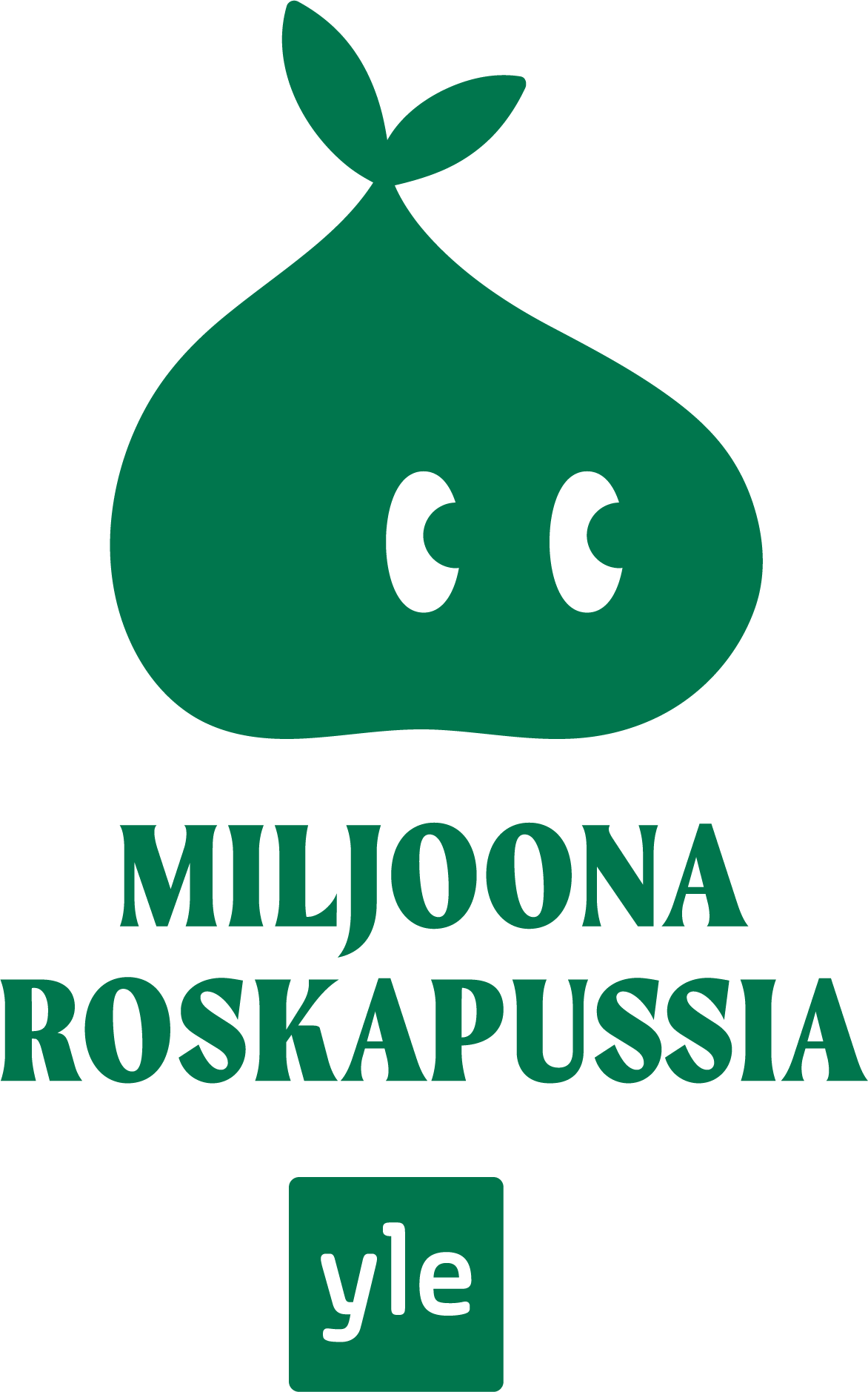 Ylen Miljoona roskapussia -kampanjan logo
