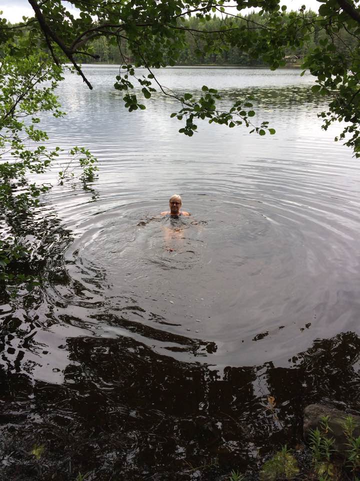 Taija Viljanen pulahteli Nuuksiossa vuonna 2017