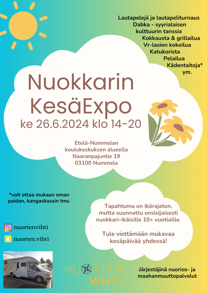Nuokkarin KesäExpo tapahtuman juliste